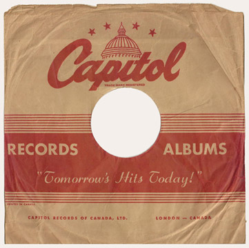 8 società buco COVER FLC-USA Original 3 pezzi 7" Capitol Records Company Sleeves 