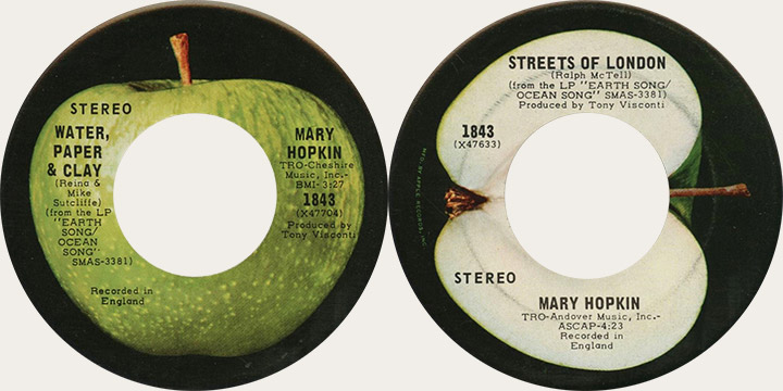 Mary Hopkin Water Paper and Clay Canadian Apple 45