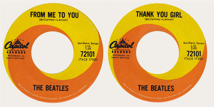 From Me To You Canadian 45