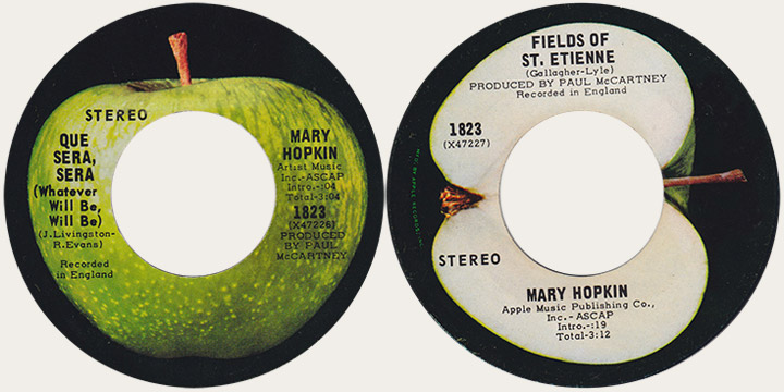 Mary Hopkin QUe Sera Sera Canadian Apple 45