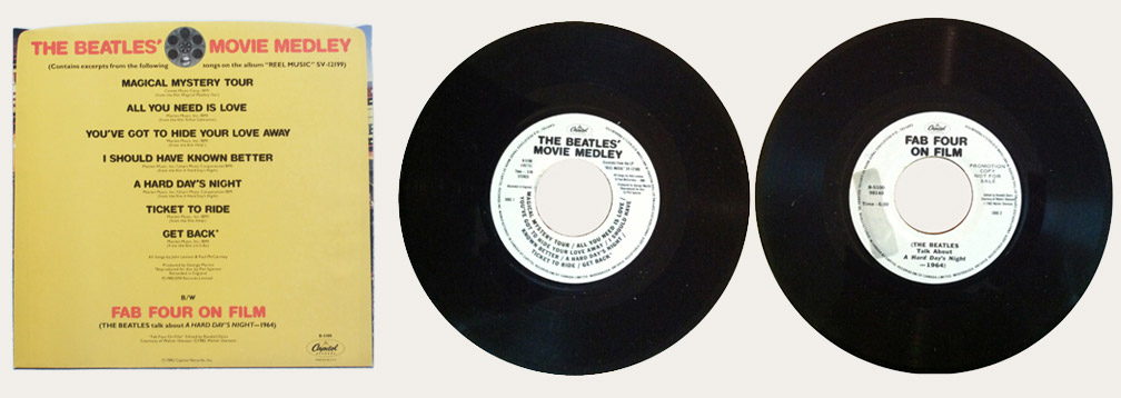  Fab 4 On Film Canadian Promo 45